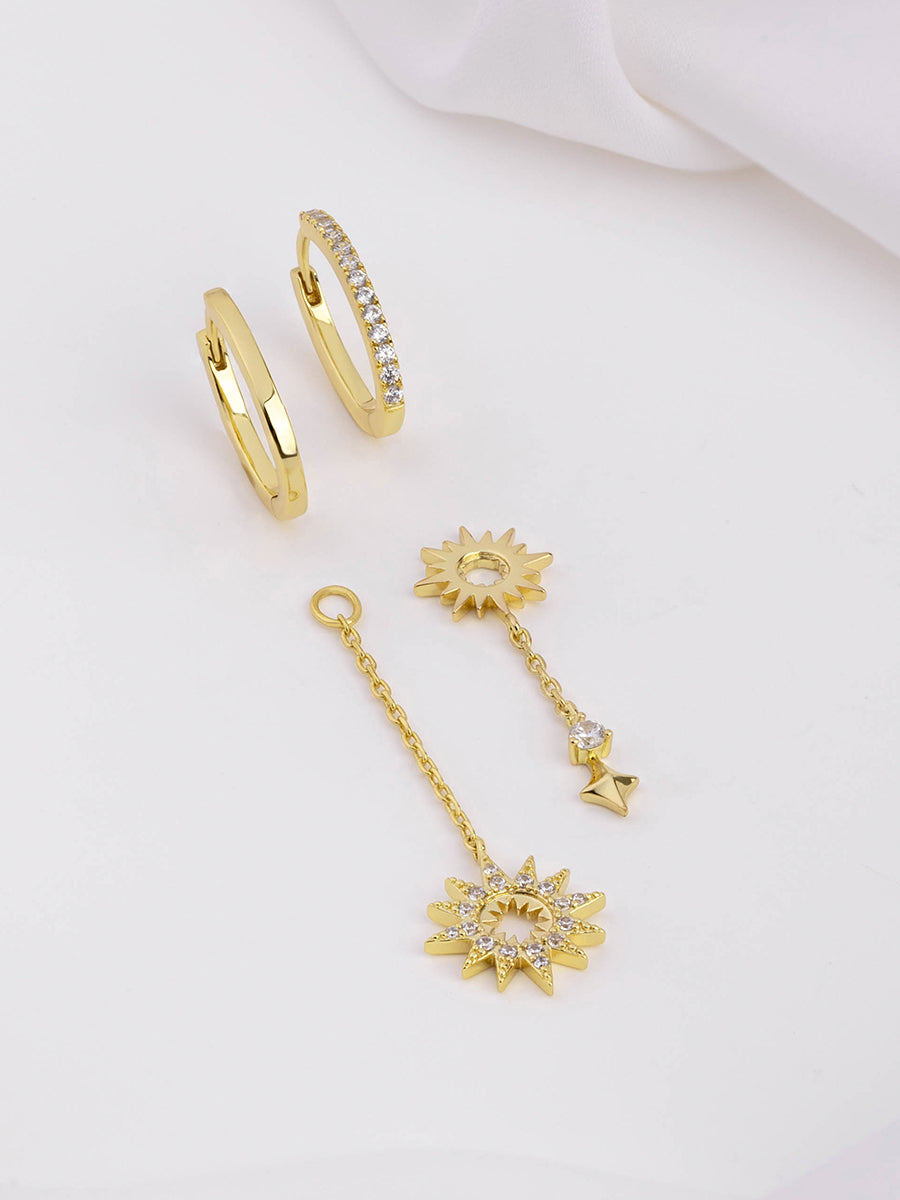 Sunlit Drop Gold Earrings | Wanderlust + Co