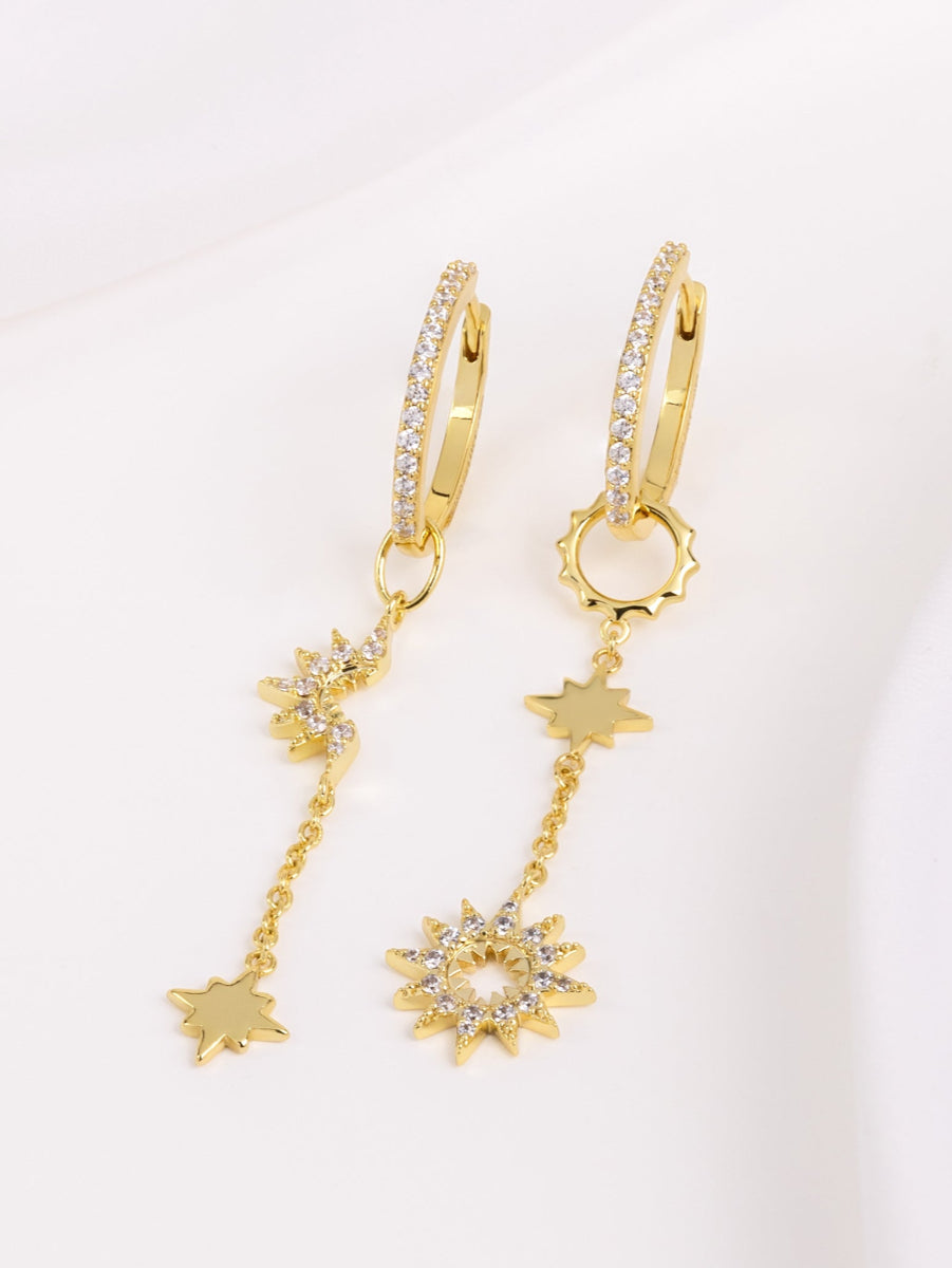 Sunlit Nova Gold Drop Earrings | Wanderlust + Co