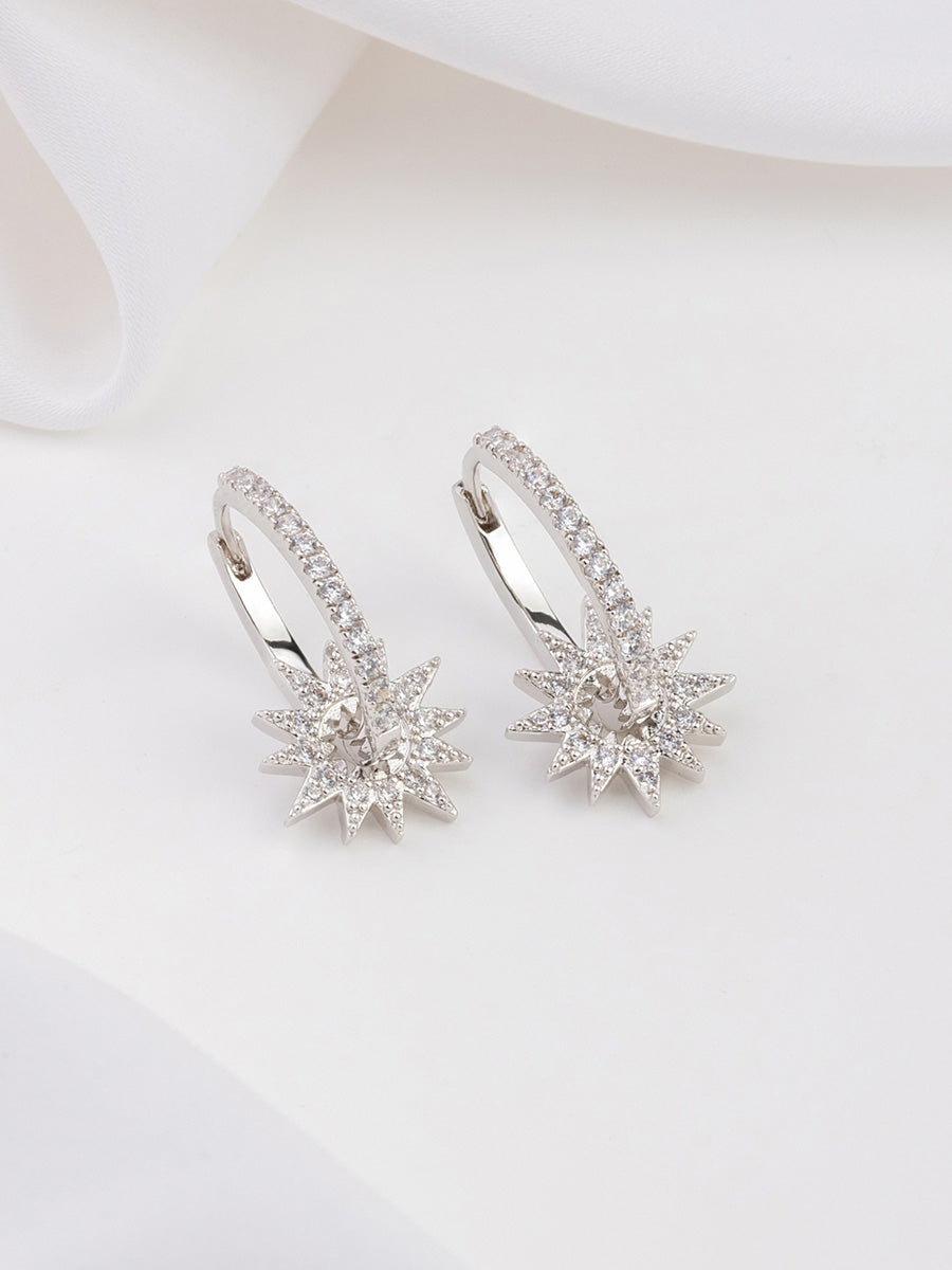 Sunlit Hoop Silver Earrings | Wanderlust + Co