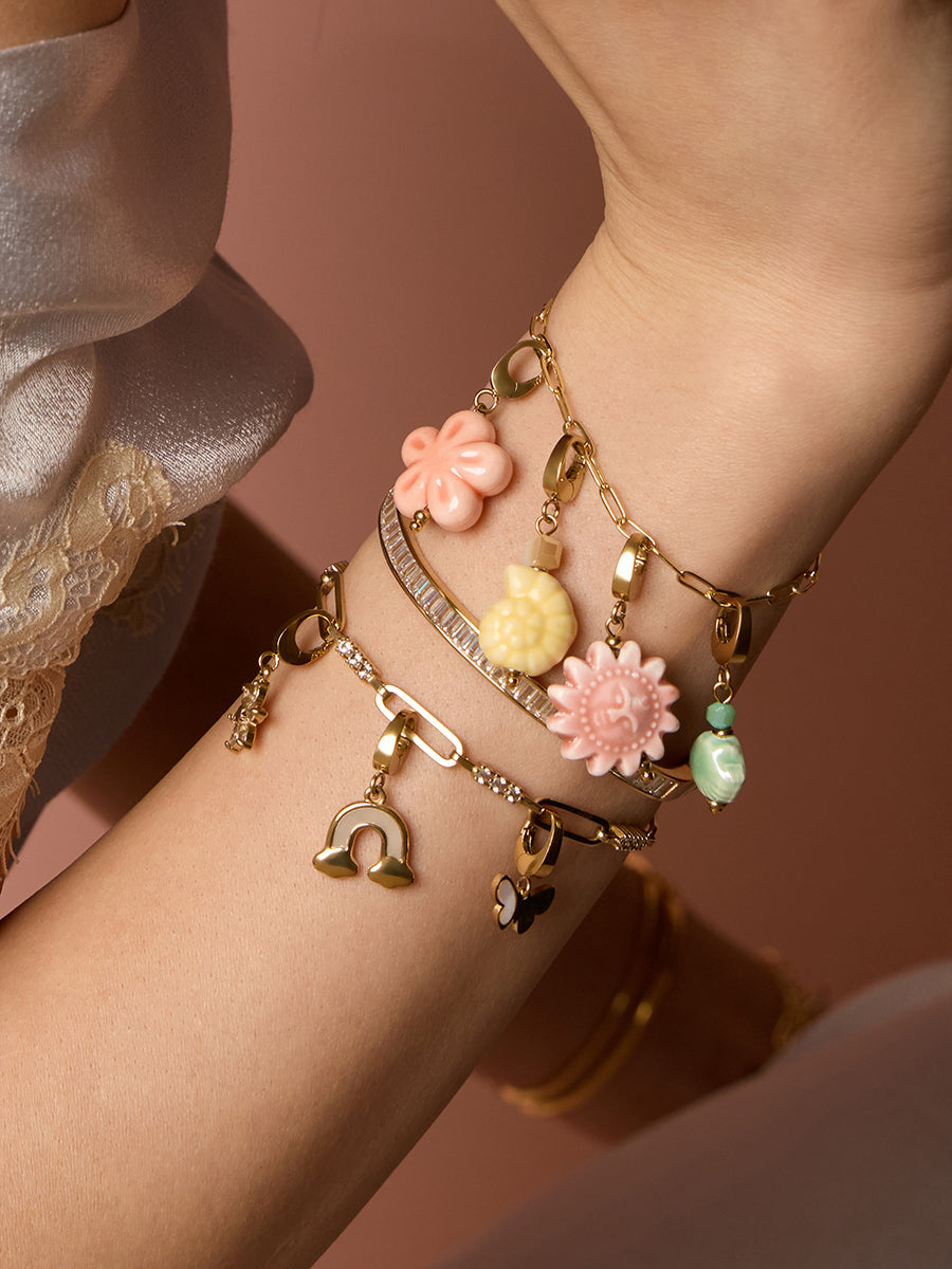 Butterfly Pearl & Gold Charm | Wanderlust + Co