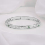 Keepsakes Aventurine Silver Bangle | Wanderlust + Co