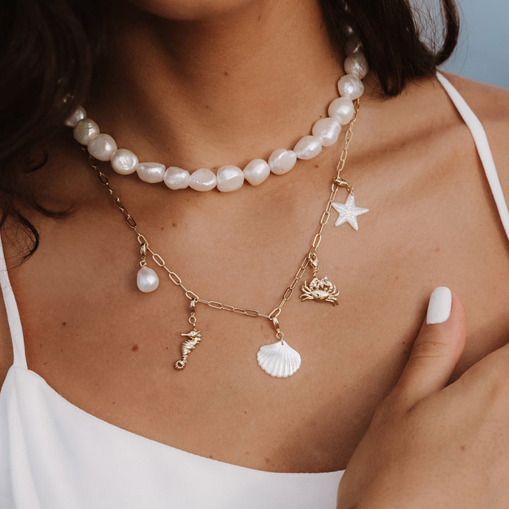 WANDERLUST JUMBO SUN FLARE NECKLACE- MINI TWIST CHAIN