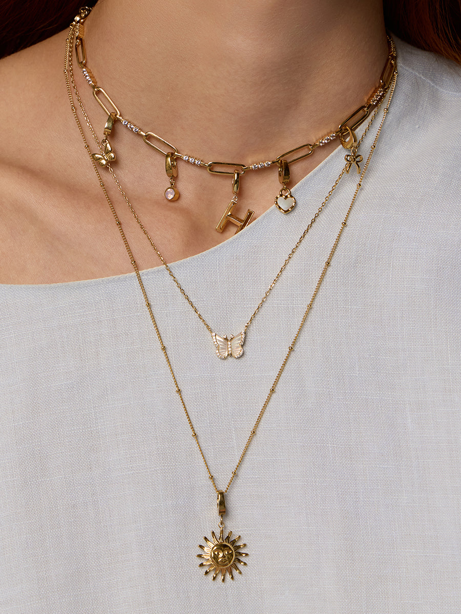 Diamante Blush Gold Charm | Wanderlust + Co