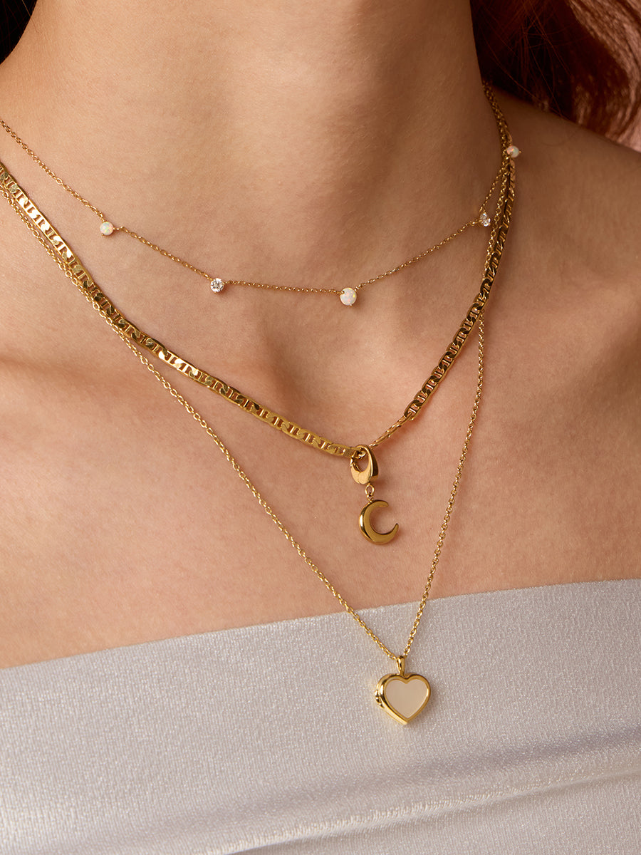 Petite Crescent Gold Charm | Wanderlust + Co