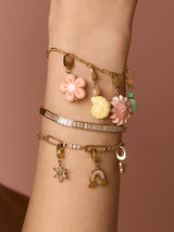 Daisy Diamante Gold Charm | Wanderlust + Co