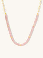 Rose Quartz Blush Gold Necklace
