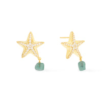 Starfish Aventurine Gold Earrings  | Wanderlust + Co
