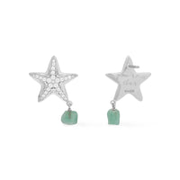 Starfish Aventurine Silver Earrings | Wanderlust + Co