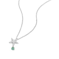 Starfish Aventurine Silver Necklace | Wanderlust + Co