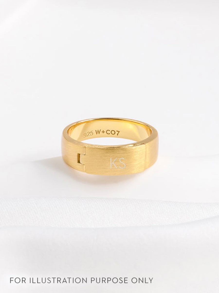 Heirloom 14K Gold Vermeil Locket Ring