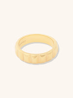 Checker 14K Gold Vermeil Ring