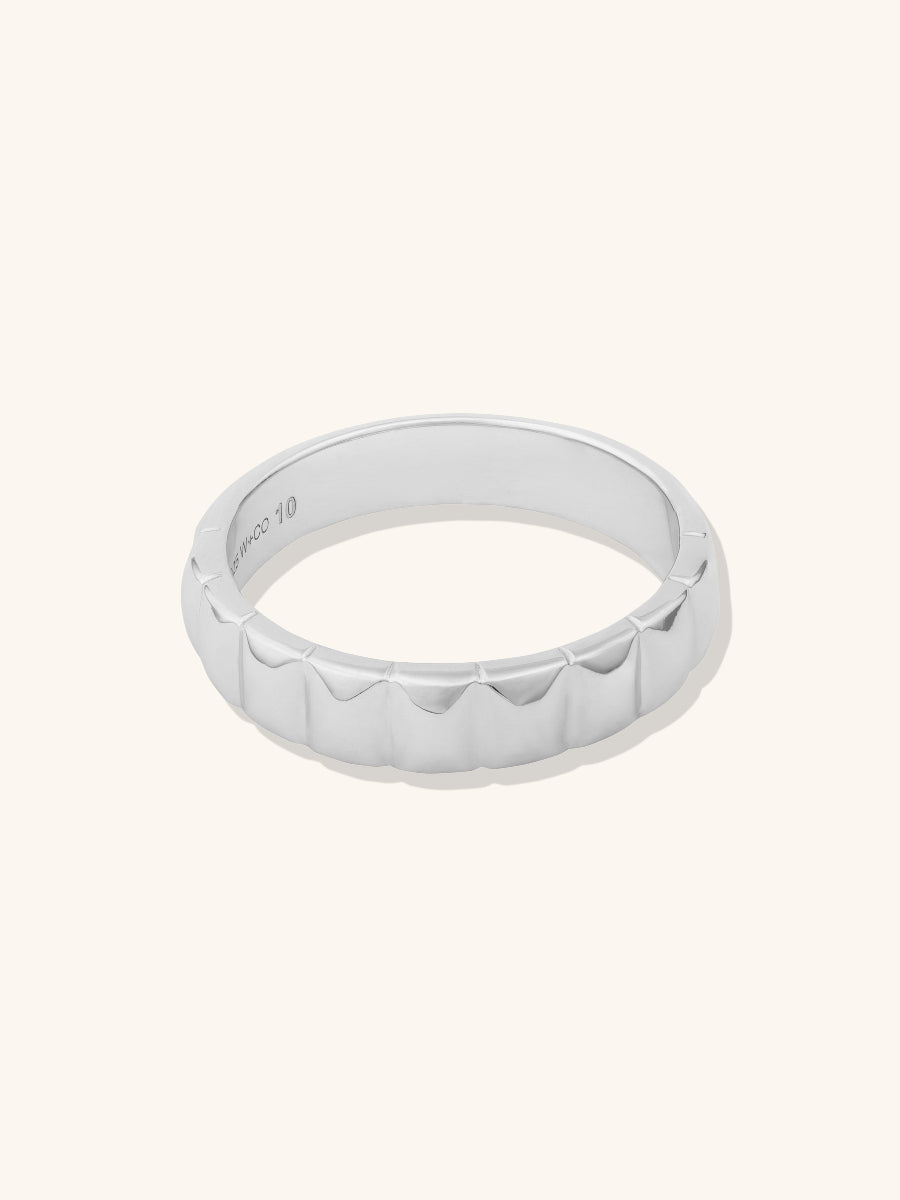 Checker 925 Sterling Silver Ring | Wanderlust + Co