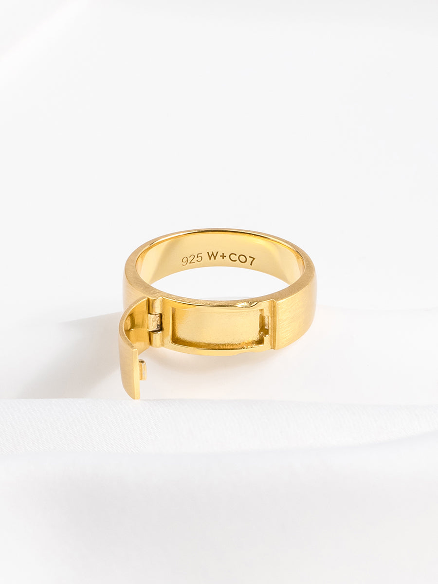 Heirloom 14K Gold Vermeil Locket Ring