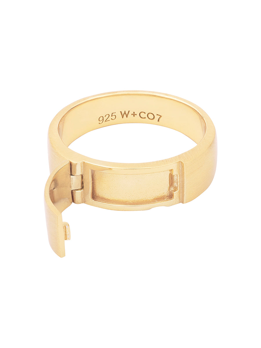 Heirloom 14K Gold Vermeil Locket Ring