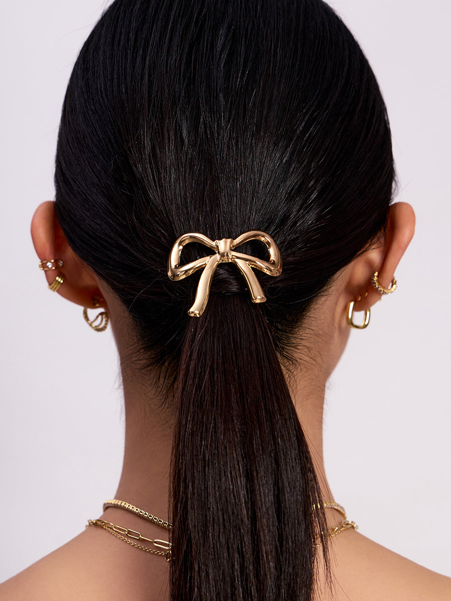 Bow Gold Hair Pin | Wanderlust + Co