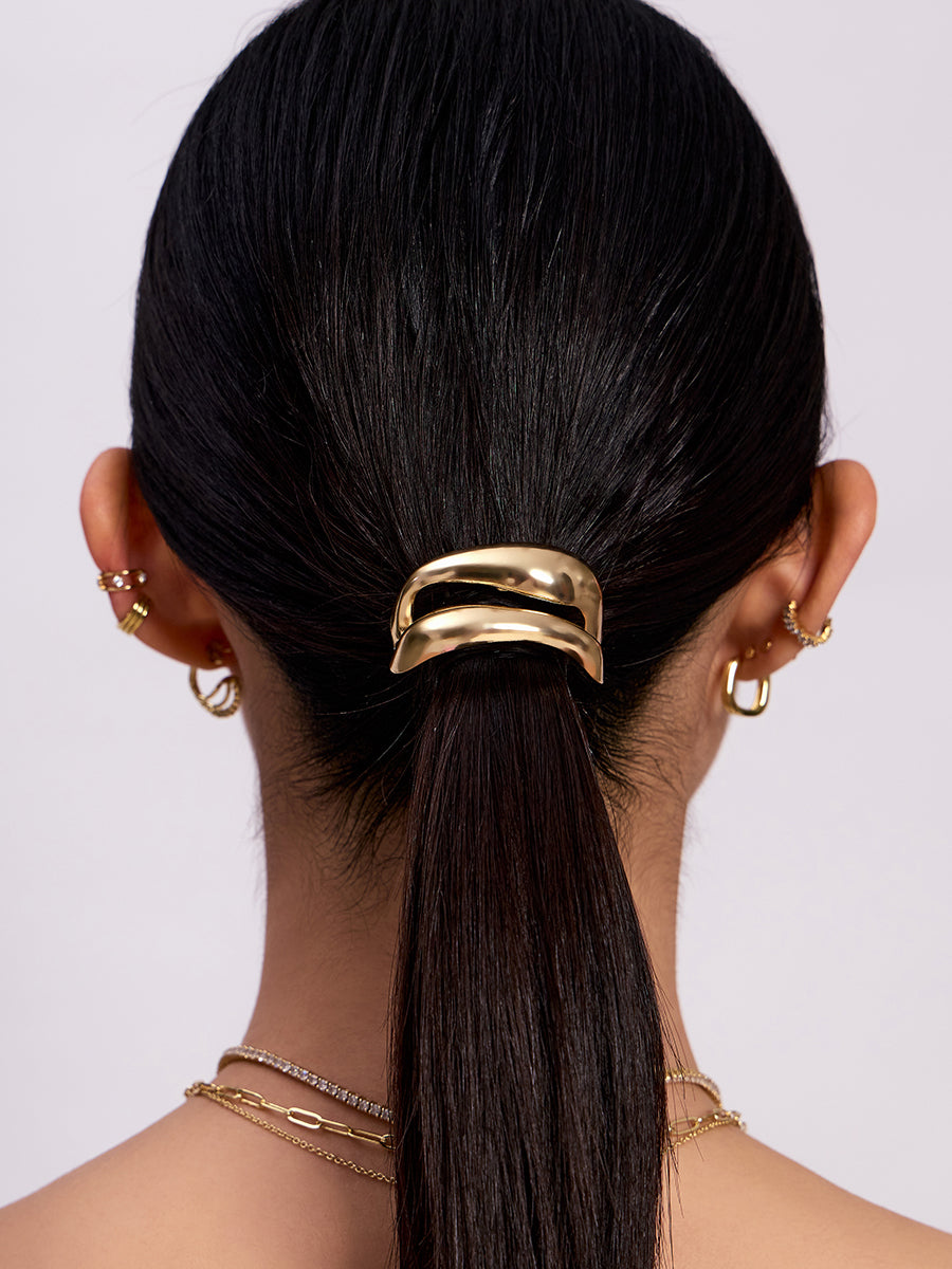 Flow Gold Hair Pin | Wanderlust + Co
