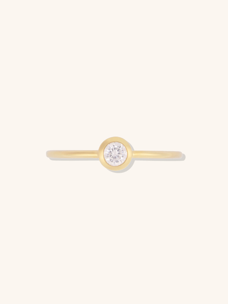 Brilliant Bezel 14K Gold Vermeil Ring | Wanderlust + Co
