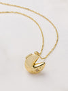 Fortune Cookie Gold Locket Necklace