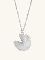 Fortune Cookie Silver Locket Necklace | Wanderlust + Co