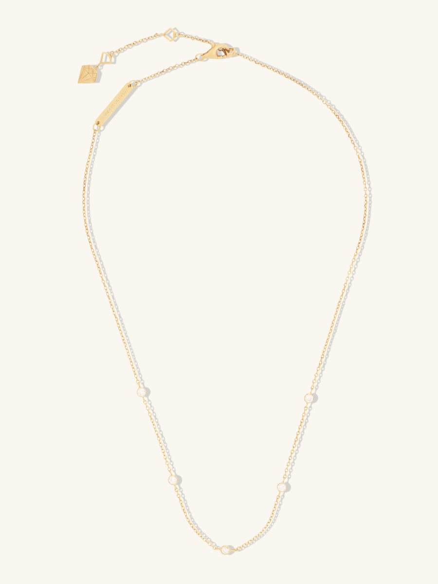 Multi Brilliant Bezel 14K Gold Vermeil Necklace | Wanderlust + Co