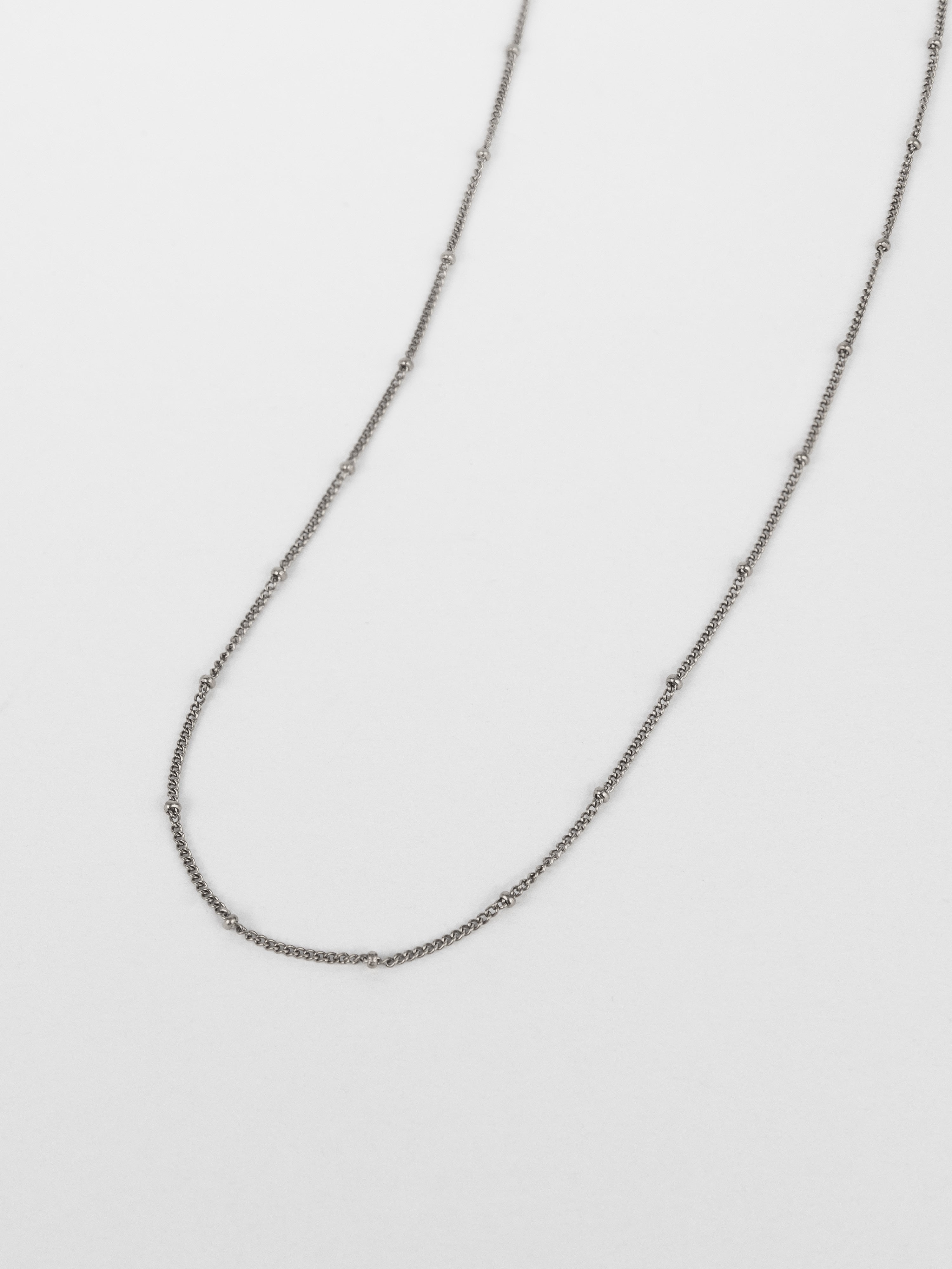 Beaded Silver Essential Chain Necklace