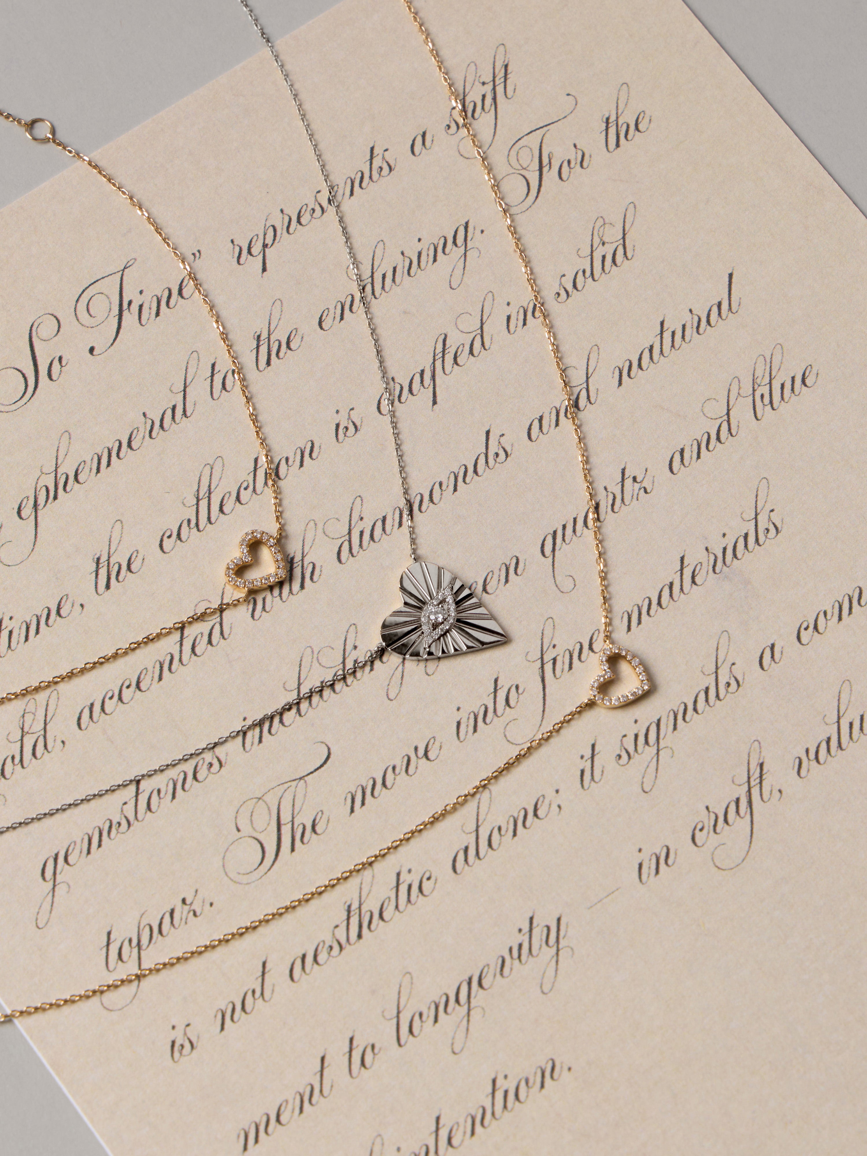 Talisman Heart Diamond 14K White Gold Necklace