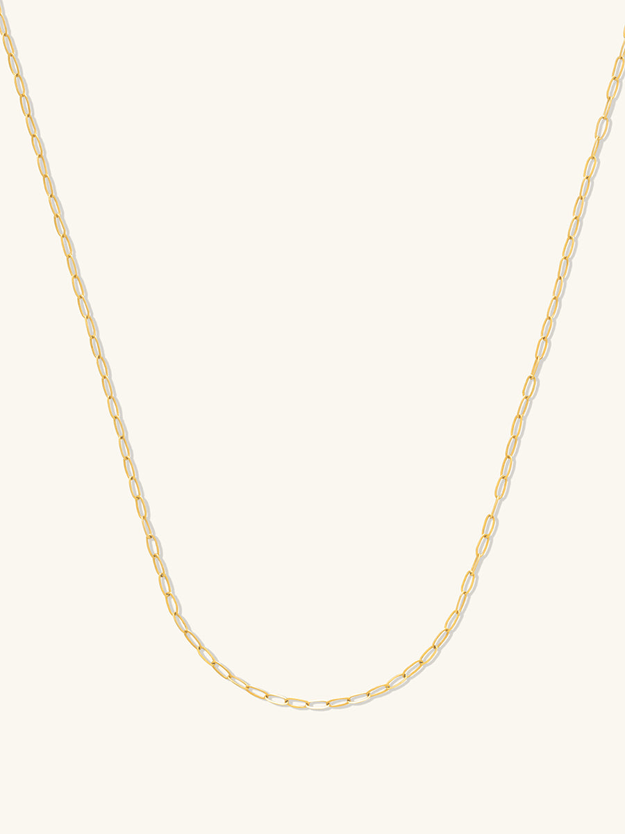 Mini Harper 14K Solid Gold Chain Necklace | Wanderlust + Co