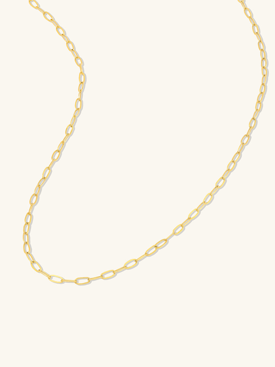 Mini Harper 14K Solid Gold Chain Necklace | Wanderlust + Co