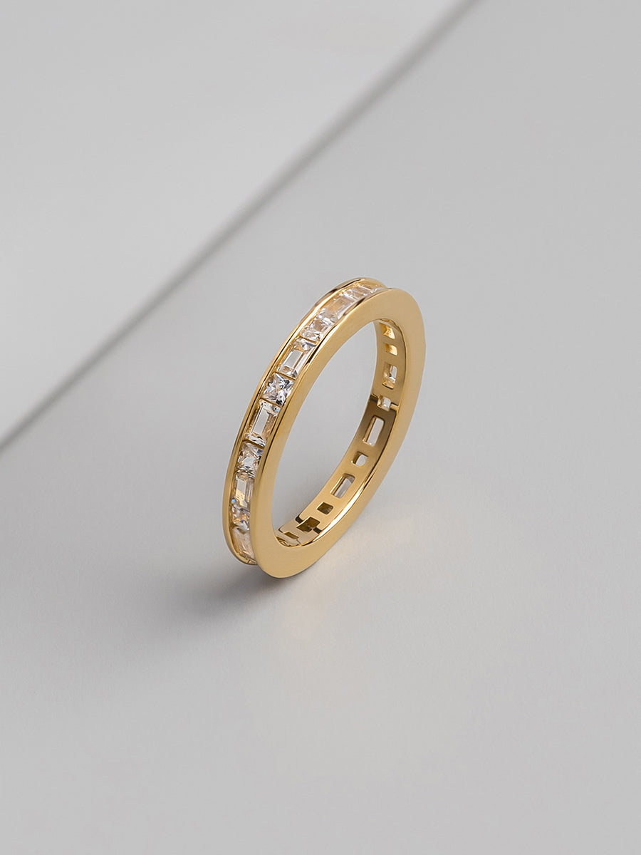 Classic Baguette 14K Gold Vermeil Ring