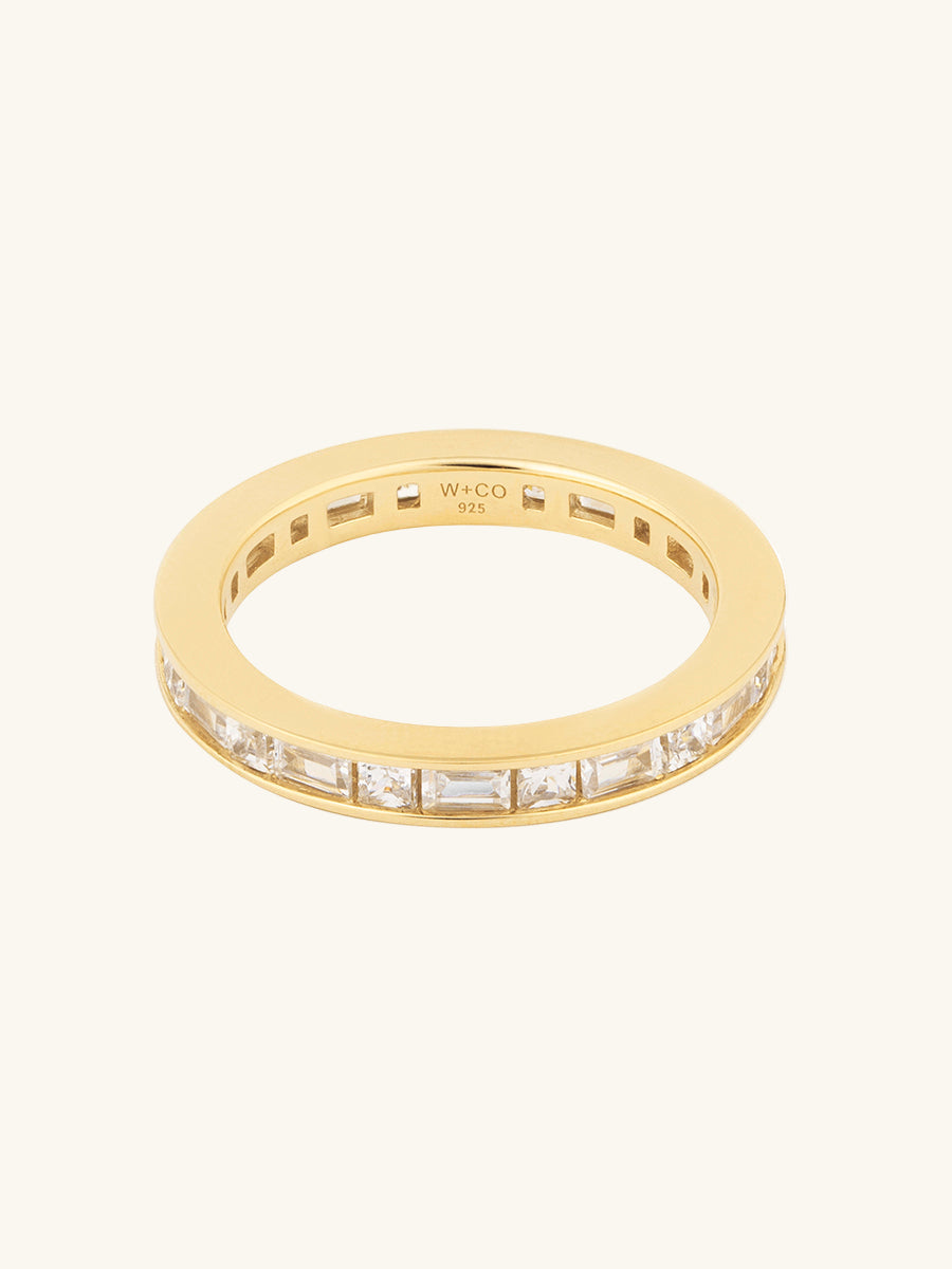 Classic Baguette 14K Gold Vermeil Ring