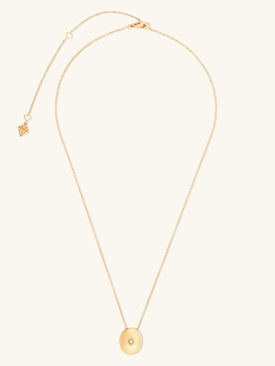 Falling Star Heirloom Gold Locket Necklace | Wanderlust + Co 
