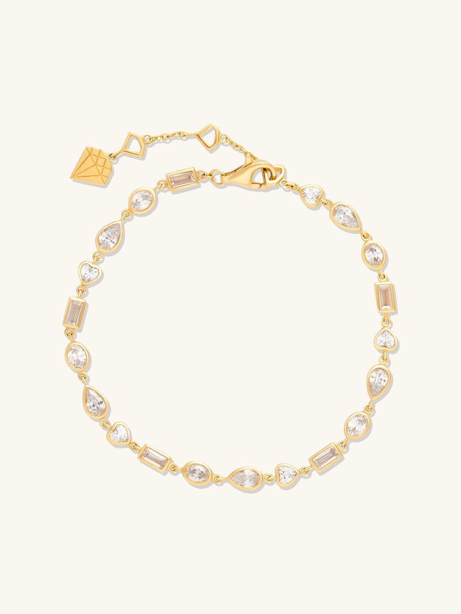 Multi Bezel 14K Gold Vermeil Bracelet | Wanderlust + Co