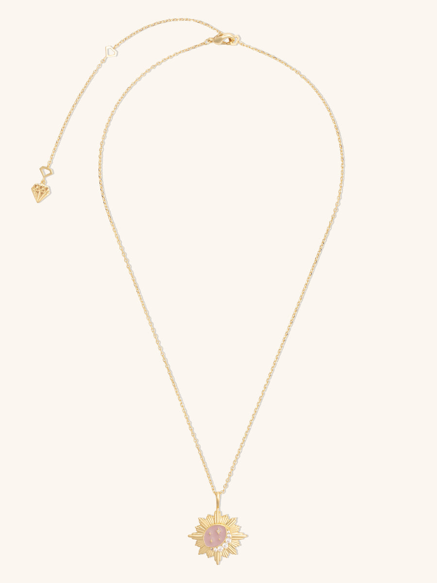 Moonlit Taupe & Gold Locket Necklace | Wanderlust + Co
