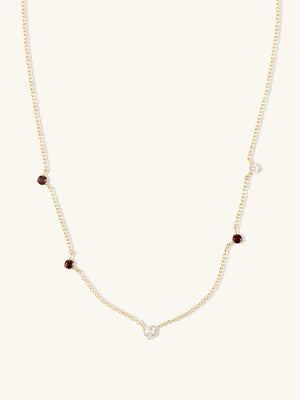 Multi Birthstone 14K Gold Vermeil Necklace | Wanderlust + Co