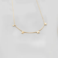 18K Gold Vermeil Space Letter Necklace With Classic Box Chain