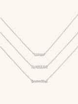 Sterling Silver Nameplate Necklace With Classic Box Chain | Wanderlust + Co