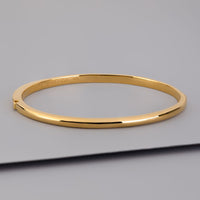 Classic 14K Gold Vermeil Bangle | Wanderlust + Co 