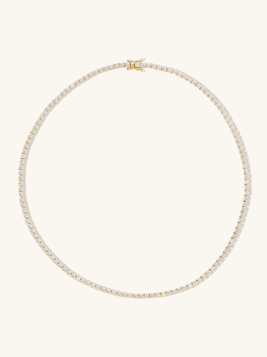Pave 14K Gold Vermeil Tennis Necklace | Wanderlust + Co