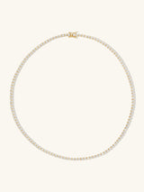 Pave 14K Gold Vermeil Tennis Necklace | Wanderlust + Co