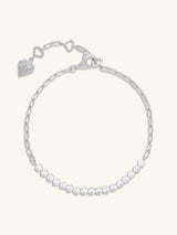 Pave 925 Sterling Silver Bezel Tennis Chain Bracelet | Wanderlust + Co