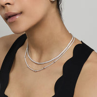 Pave 925 Sterling Silver Tennis Necklace | Wanderlust + Co