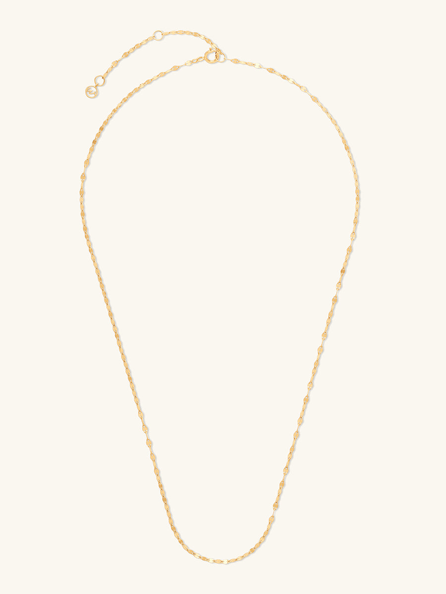 Petal 14K Solid Gold Chain Necklace | Wanderlust + Co