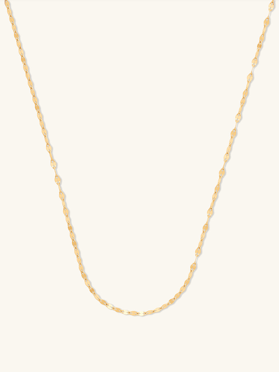 Petal 14K Solid Gold Chain Necklace | Wanderlust + Co