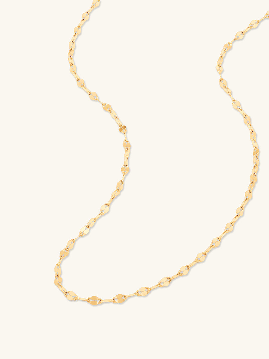 Petal 14K Solid Gold Chain Necklace | Wanderlust + Co
