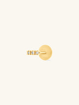 Petite Bar Diamond 14K Solid Gold Flat Back Earring | Wanderlust + Co