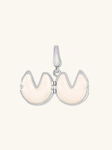 Petite Fortune Cookie Silver Locket Charm | Wanderlust + Co