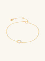Petite Sunseeker Diamond Pave 14K Solid Gold Bracelet | Wanderlust + Co