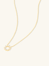 Petite Sunseeker Diamond Pave 14K Solid Gold Necklace | Wanderlust + Co