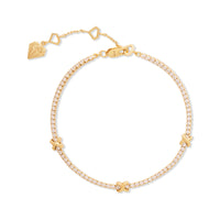 Pave 14K Gold Vermeil Petite Tennis Bracelet | Wanderlust + Co