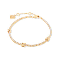 Pave 14K Gold Vermeil Petite Tennis Bracelet | Wanderlust + Co